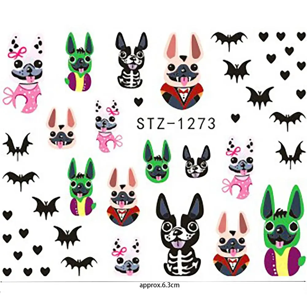 Наклейки на ногти в виде привидений Хэллоуин