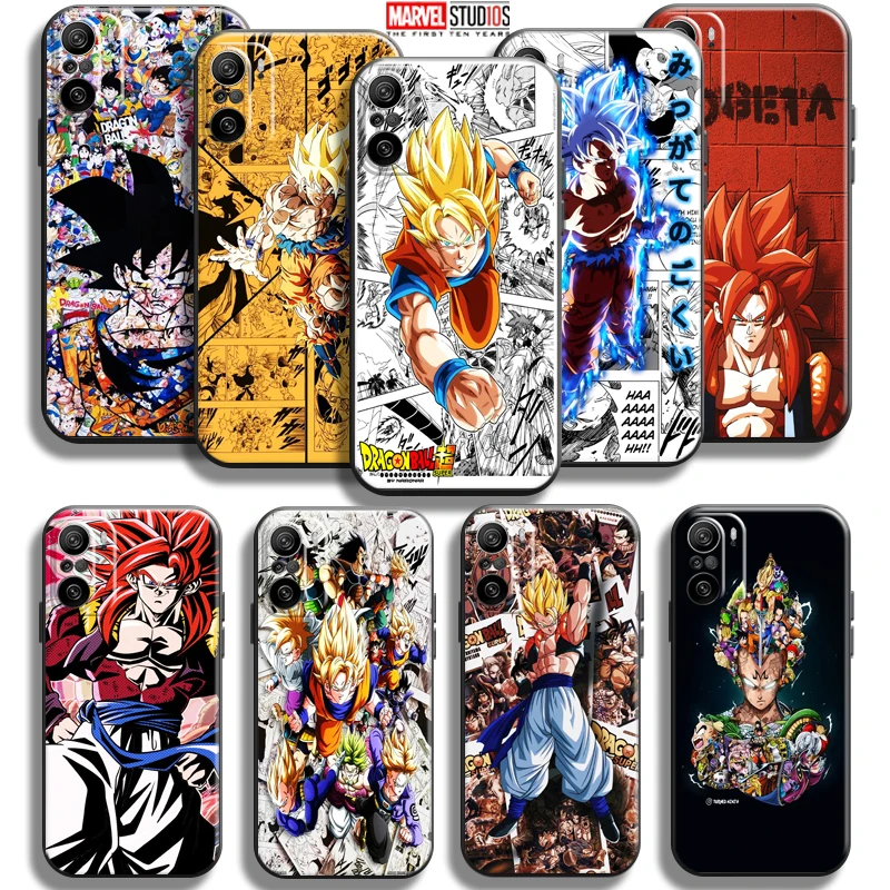 

Japan Dragon Ball Comics For Xiaomi Redmi K40 Pro Gaming Phone Case Black Coque Silicone Cover Soft Liquid Silicon Carcasa