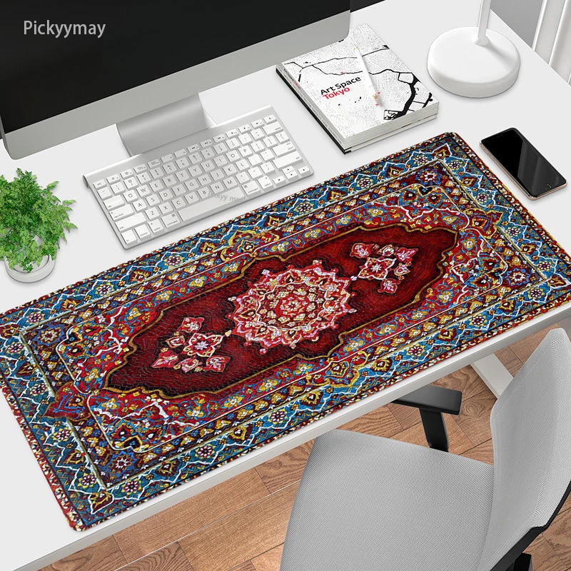 

Office Desk Mat Persian Carpet Pattern Mouse Pad Pc Gamer Mouse Mat Gaming Accessories Table Mat Computer Mousepad Xxl Rug
