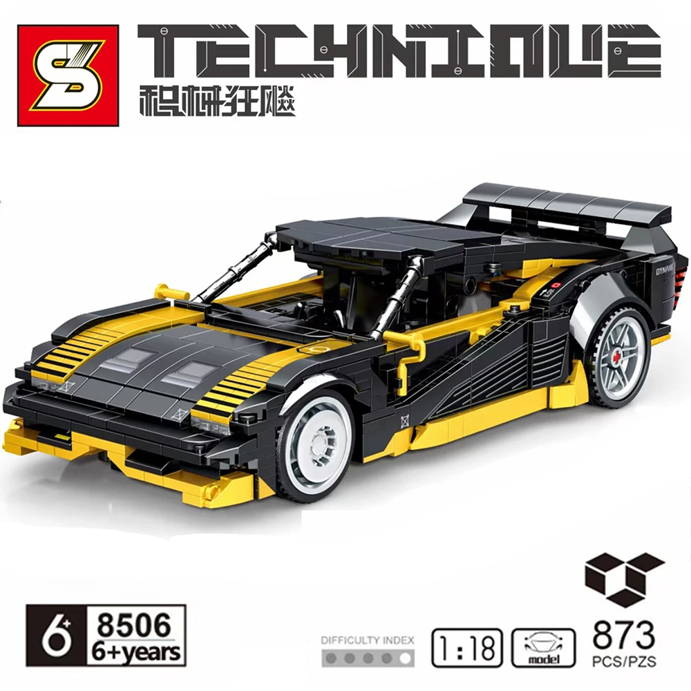 

SY BLOCK City Technical Super Racing Car Building Blocks Speed Sports Vehicle Model Enlighten Bricks Education Kids Toys Gifts