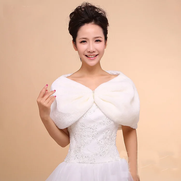 

Меховая шаль, свадебная шаль, шаль цвета слоновой кости, бежевая маленькая Свадебная шаль Pj052