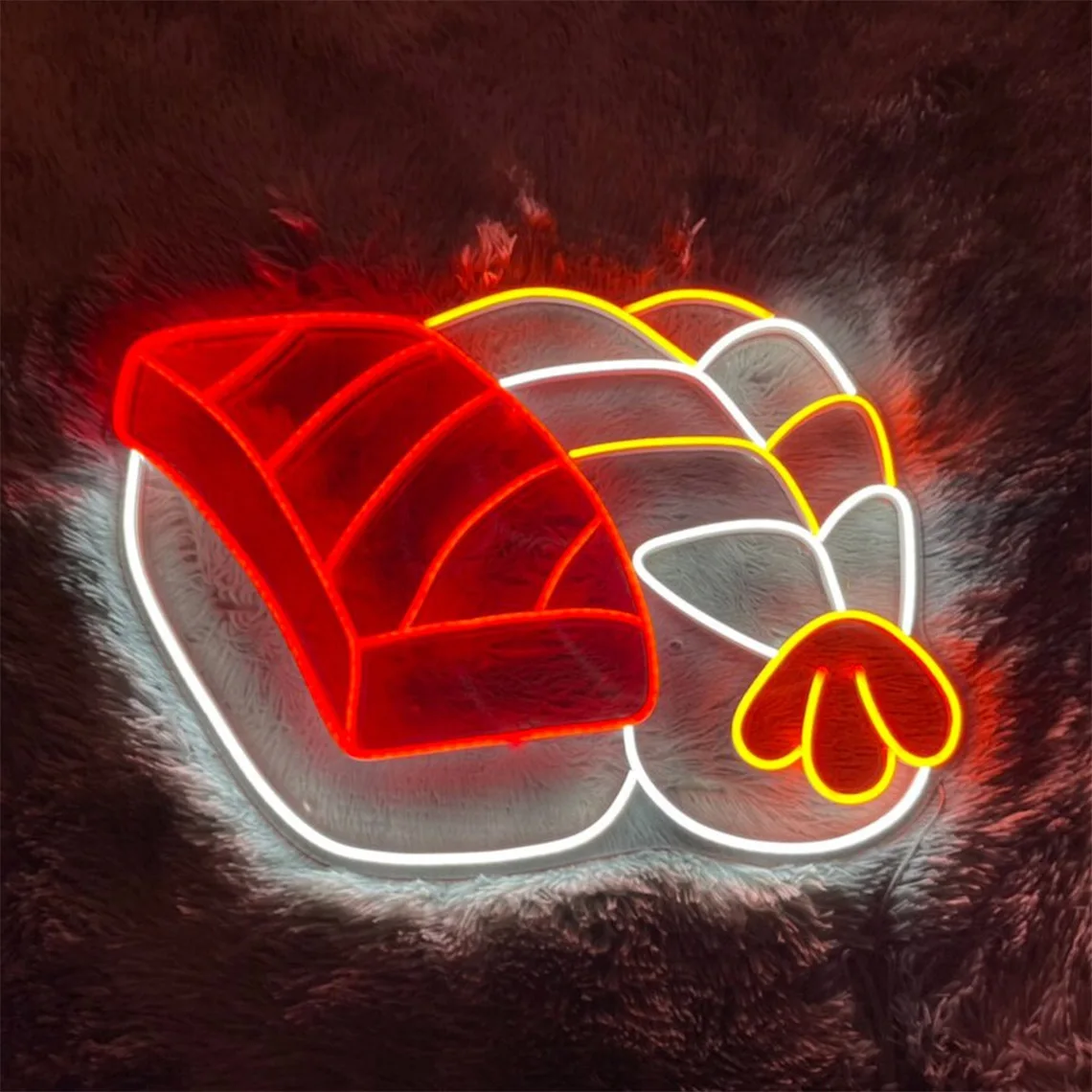 Неоновая вывеска для суши на заказ светодиодная логотип магазина декор кухни