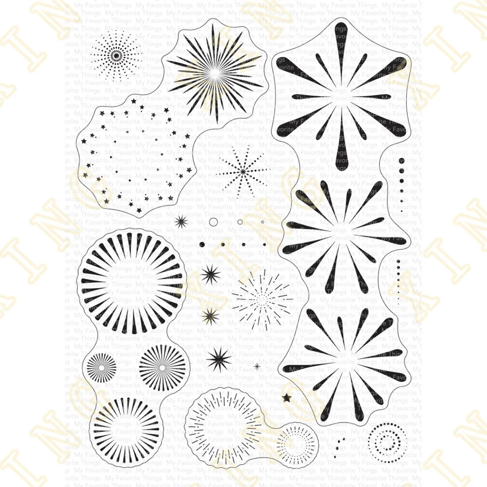 

Festive Fireworks Clear Silicone Stamps Scrapbook Diary Decoration Embossing Template Diy Greeting Card Handmade 2023 New