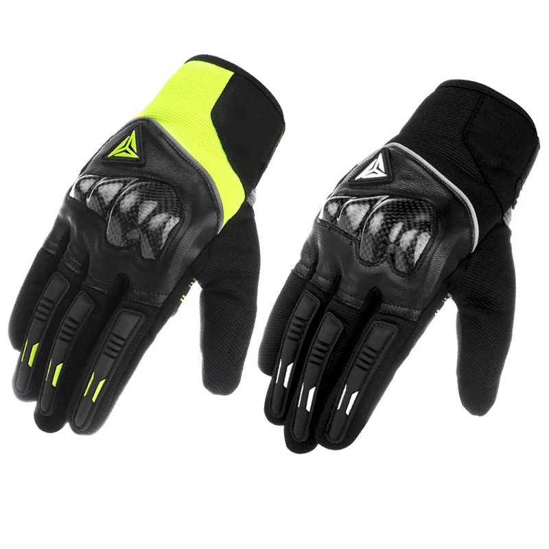

Motorcycle Gloves Carbon Fiber Leather Motorcross Gloves Moto Touch Function Motorbike Racing Guantes Men Breathable Guantes