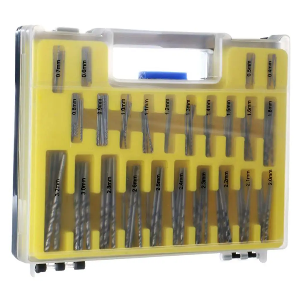 

150pcs Twist Drill Bit Mini Small Precision Waterproof 0 4mm-3 2mm Drilling Tip Replacement with Storage Case DIY Home