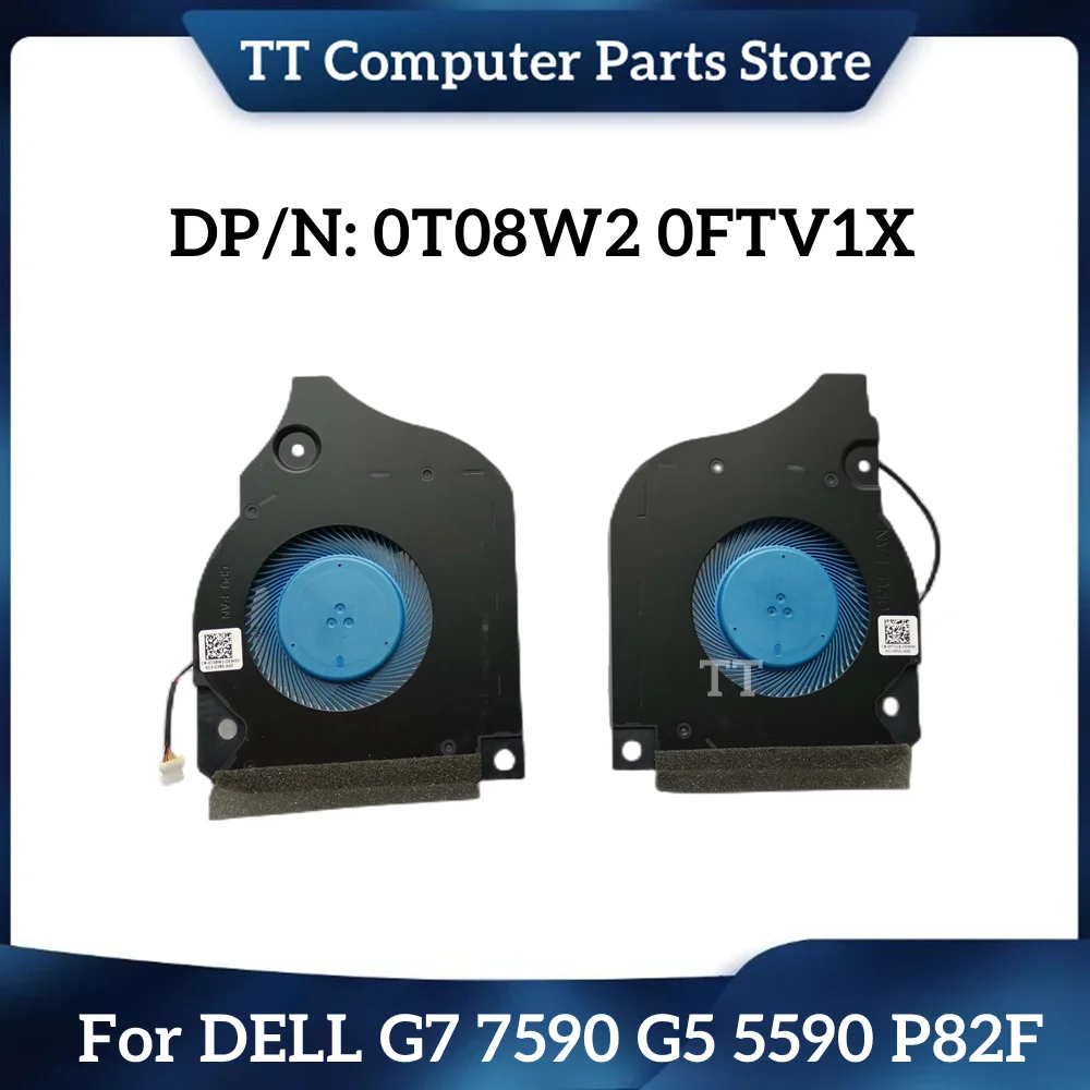 TT New Original For Dell G7 7590 G5 5590 P82F 5V Laptop Built-in Cooling Fan 0T08W2 0FTV1X T08W2 FTV1X Free Shipping