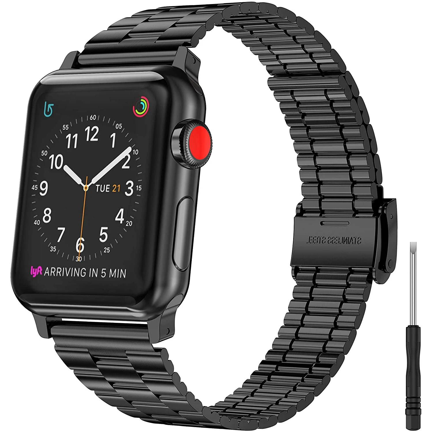Ремешок из нержавеющей стали для Apple Watch 8 7 6 5 4 3 2 1 40 мм 44