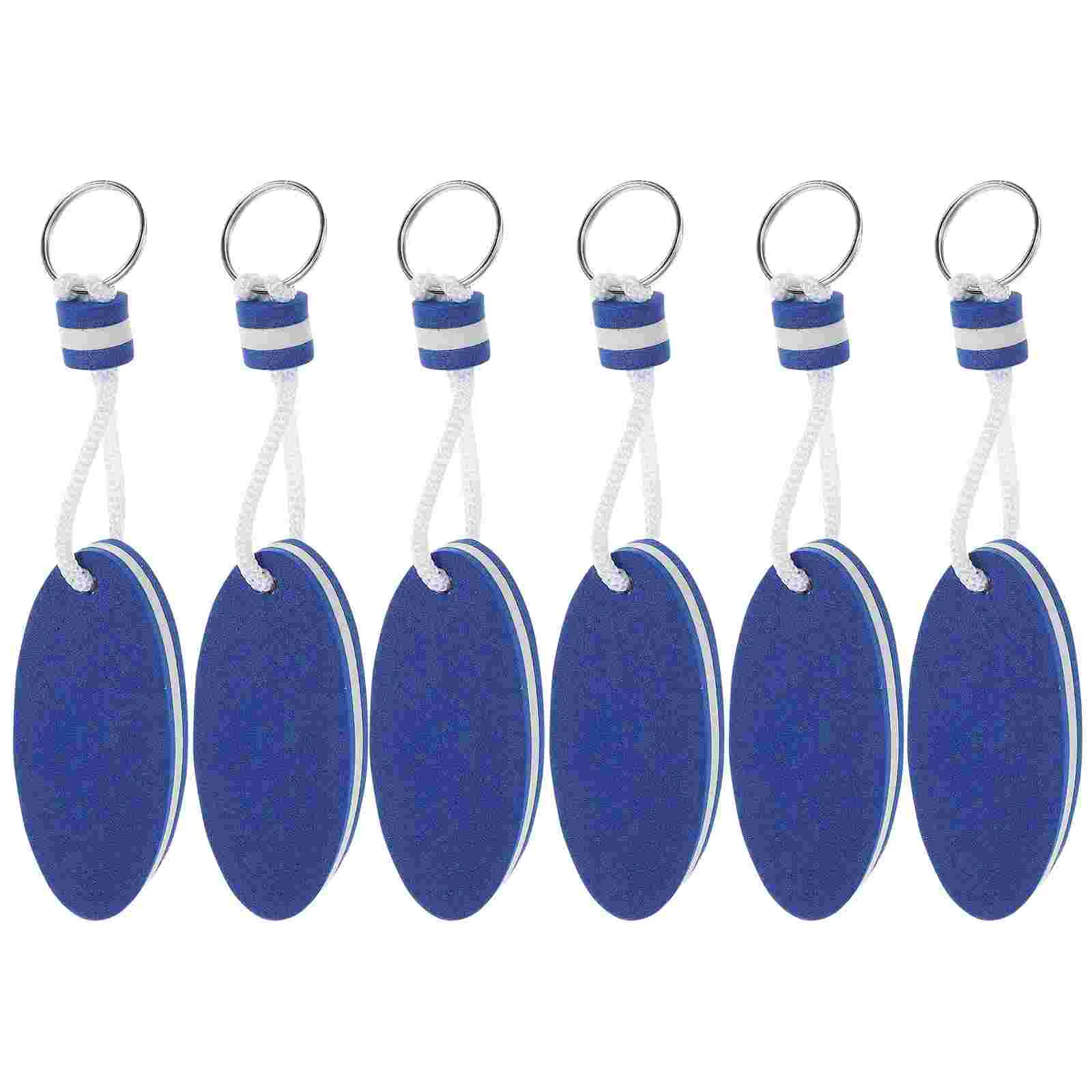 

6 Pcs Floats Keychains Boating Must Haves Colored Sports Decor Ring Floating Water Keys Eva Portable Rings