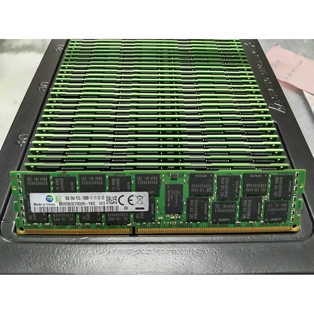1 шт. для Samsung RAM M393B2G70QH0-YK0 16G 16 ГБ 2RX4 DDR3L PC3L-12800R 1600 REG серверная память