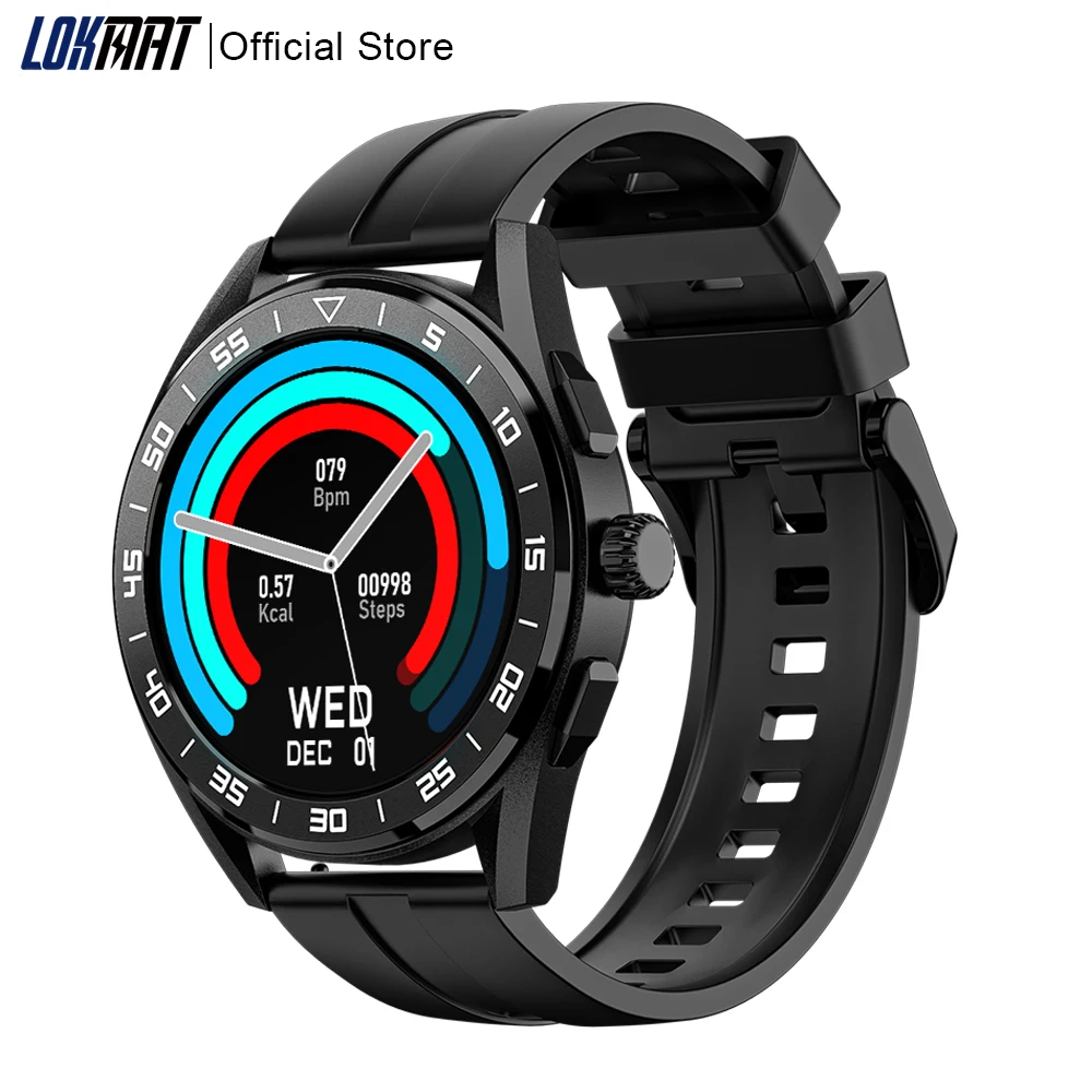 

LOKMAT Comet Pro Bluetooth Calls Smart Watch Men Touch Screen Reloj Inteligente Wireless Charging Heart Rate Monitor for Phone