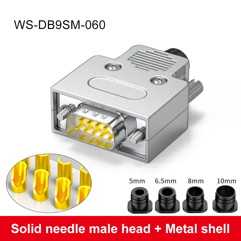 

RS232/485/422 DB9 Разъем последовательного порта, сплошная игла, сварное соединение, 9-контактный COM-интерфейс, клеммы промышленного класса «папа-мама»