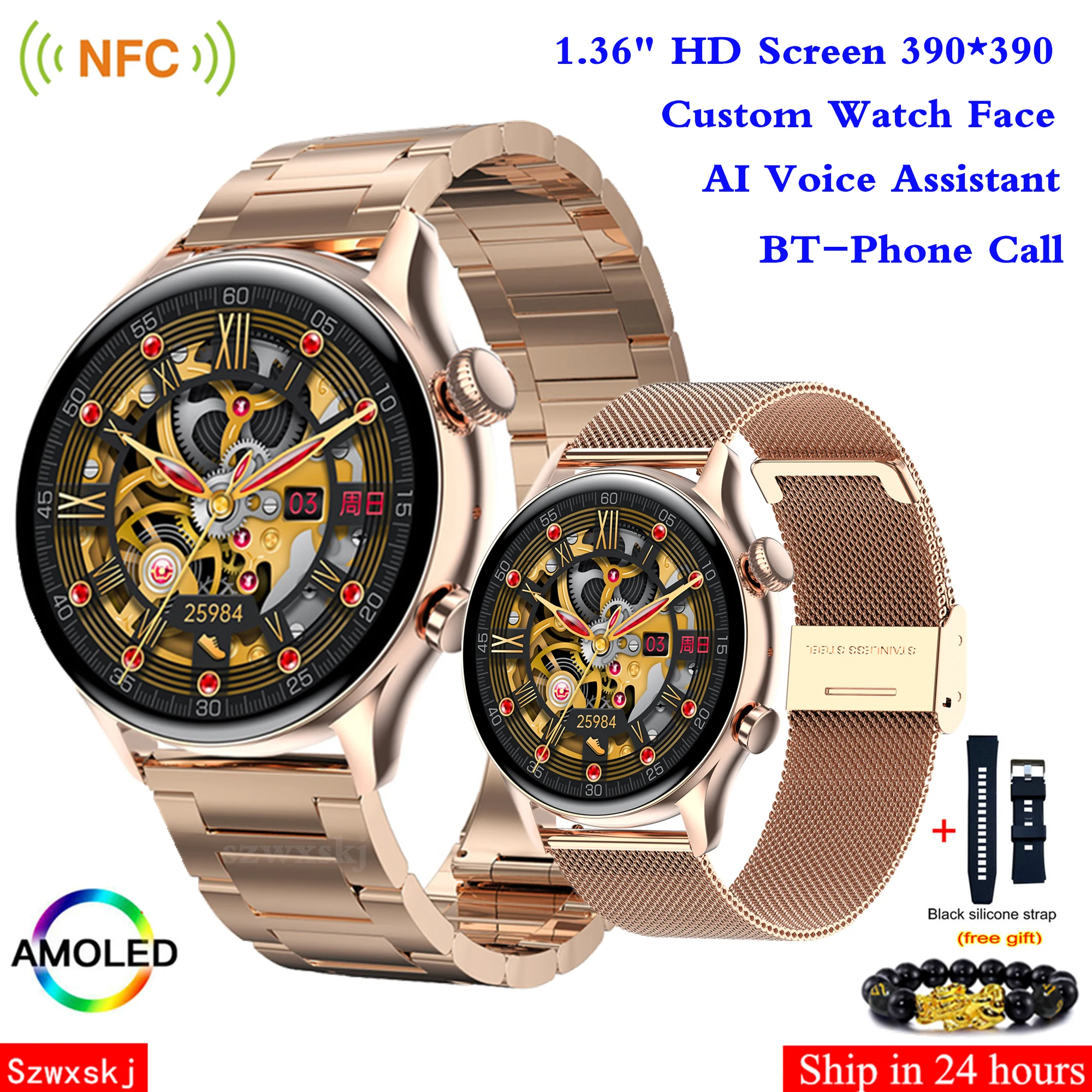

2022 New HK8 Pro Smartwatch Men 1.36inch AMOLED 390*390 Screen Support Always on Display Smart Watch Men Waterproof PK HW66 HW28