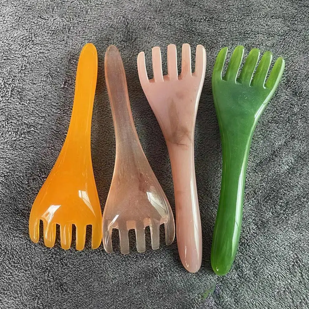 

Resin Beeswax Massage Comb Massager Five-claw Comb Relax Massage Gua Stick Chinese Comb Massage Sha X1i5