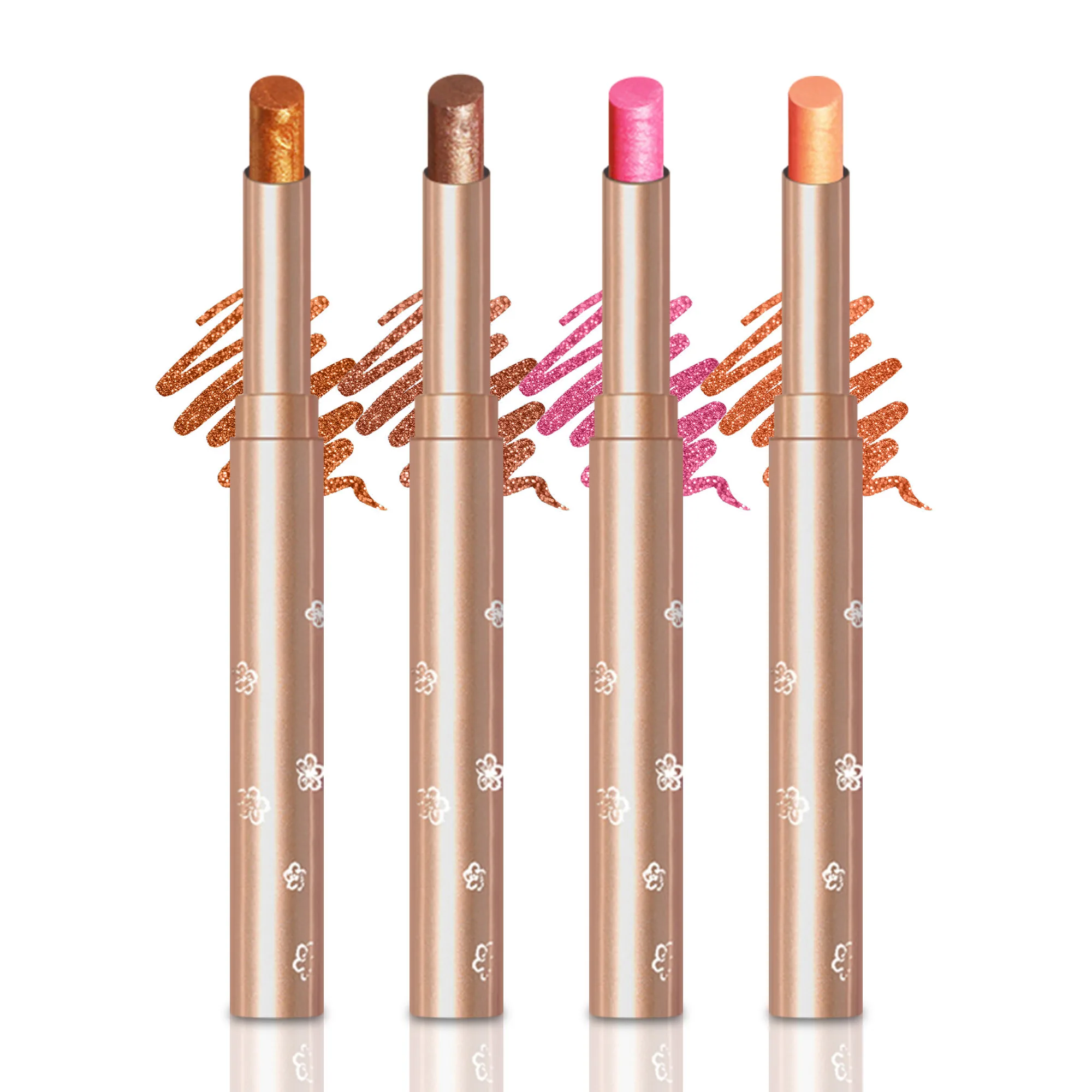

Eyeshadow Stick Makeup Set 4PCS Cream Eye Brightener Pencil Pen Waterproof Long Lasting Matte Shimmer Glitter Eye Shadow Highlig