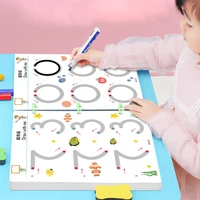 educational math toys children montessori toys drawing tablet pen control hand training for boy girl shape math match game book