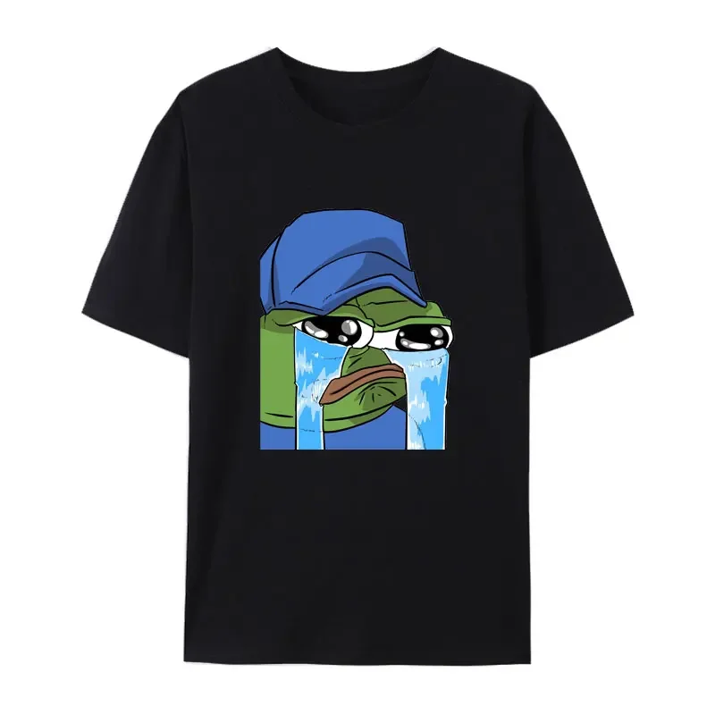 Футболка женская с принтом Пепе и плача в стиле Харадзюку