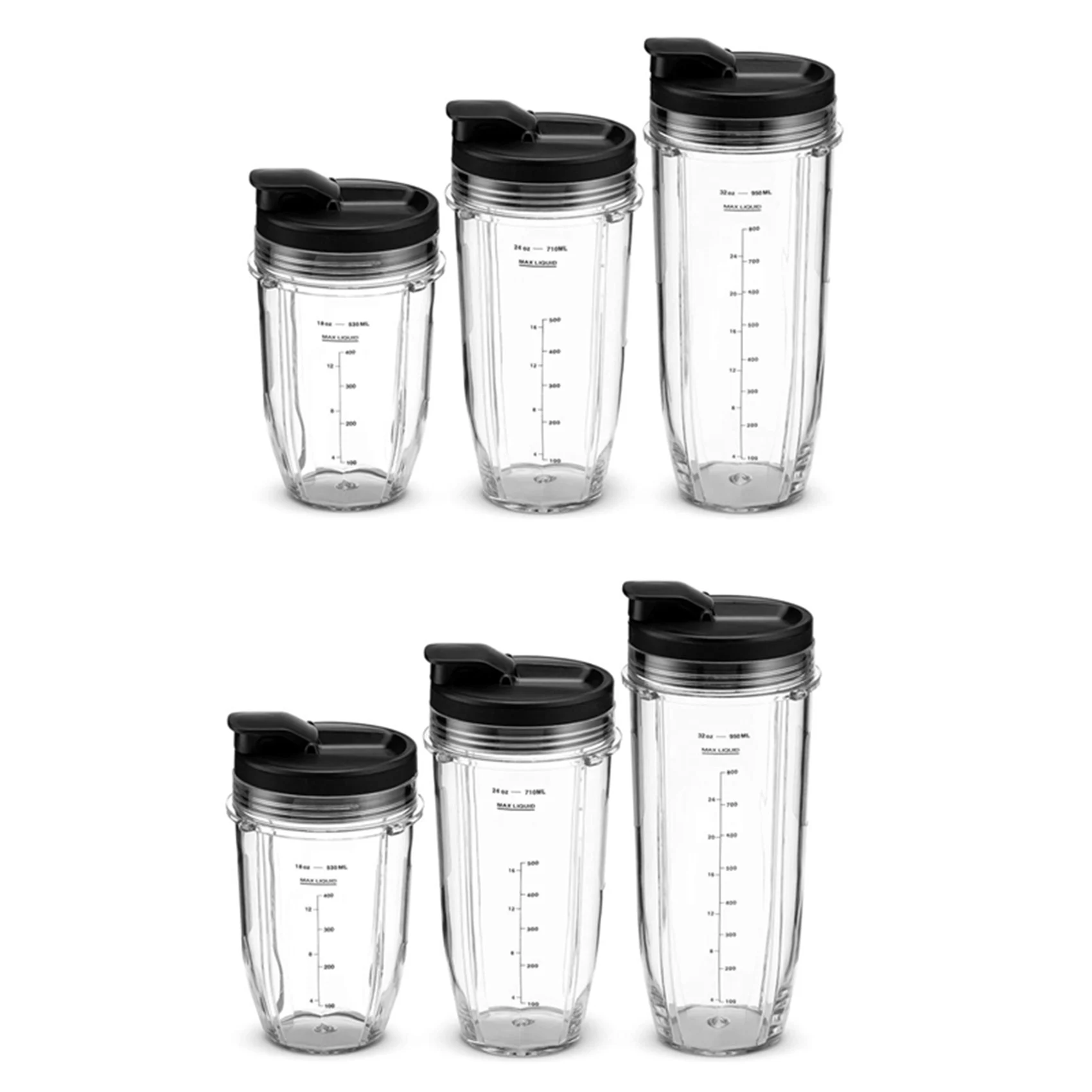 

2X for Nutri Ninja Blender Cups and Accessories Replacement Parts for BL480, BL490, BL640, BL680 Auto IQ Series Blenders