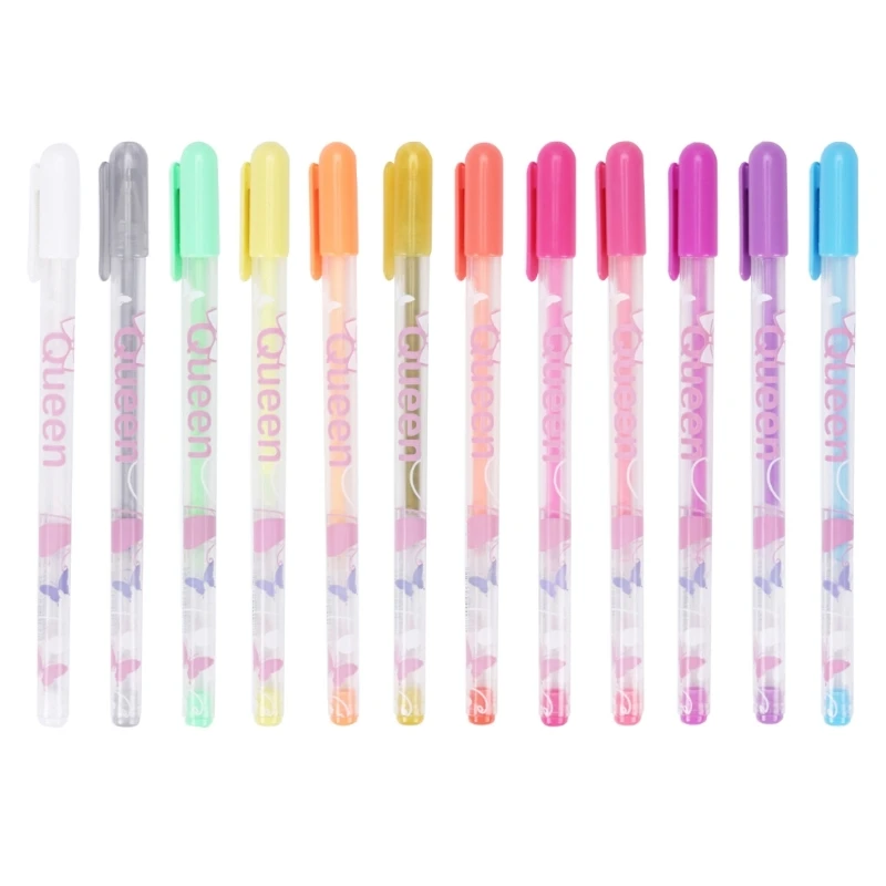 

12 Pieces Colorful Gel Pens Gel Ink Pens Art Marker for Kid Student Coloring Art Illustrations DIY Graffiti Scrapbooking