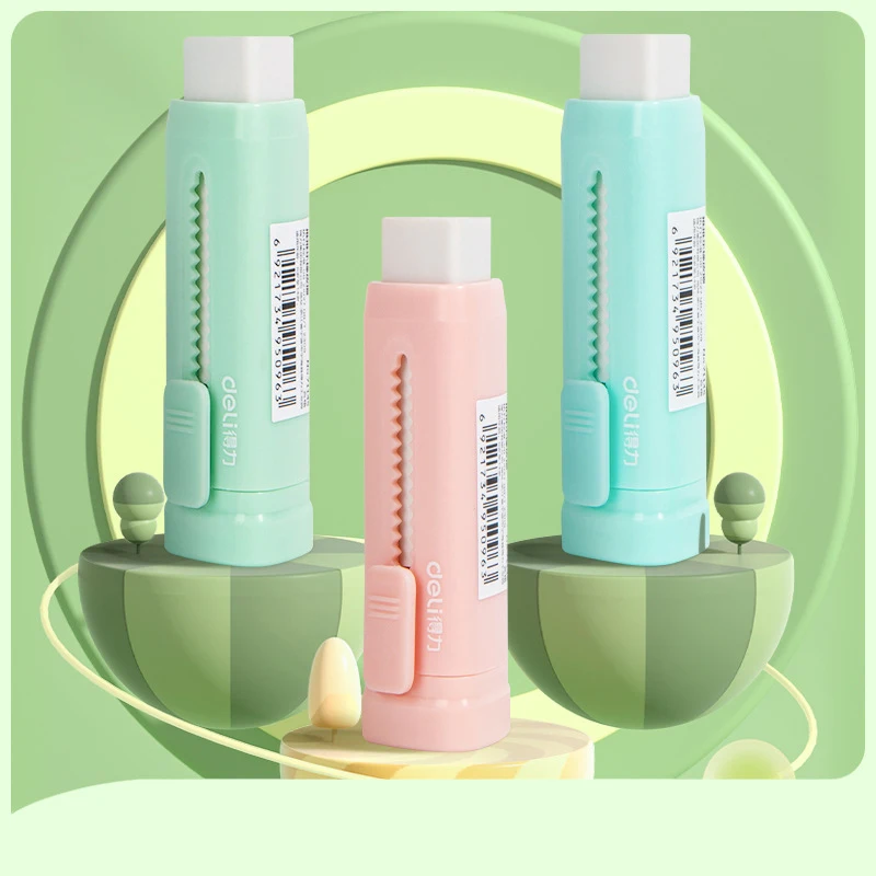 

Retractable Macaron color Push Pull Eraser Professional Drawing Painting Kawaii School Supplies