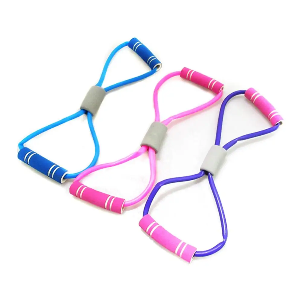 

Hot Yoga Gum Fitness Resistance 8 Word Chest Expander Rope Workout Muscle Trainning Rubber Elastic Bands for Sports Exercise