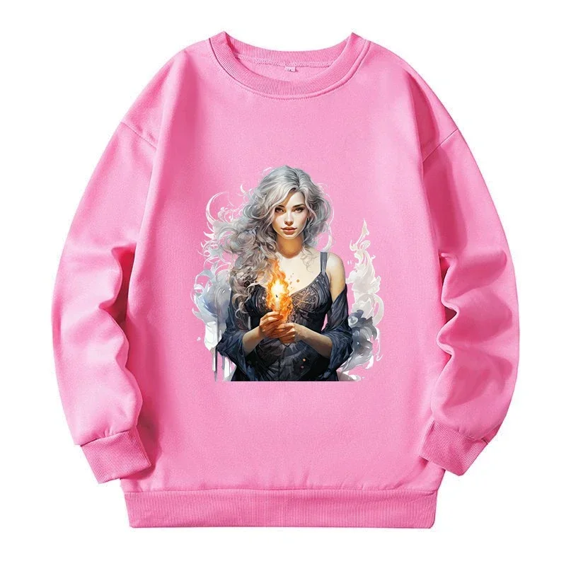 Свитшот в готическом стиле Женский осенне-весенний свитшот большого размера