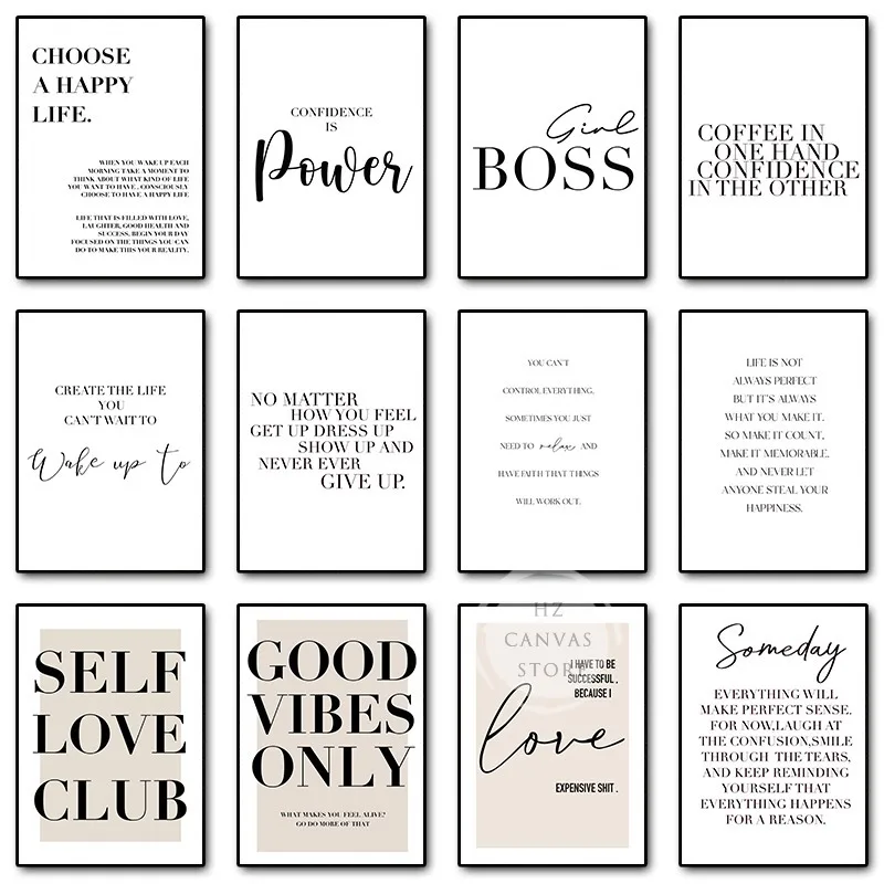 Мотивирующий плакат &quotGood Vibes Only&quot на холсте