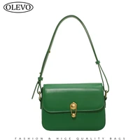 green leather shoulder bags for women 2022 trend crossbody side bag for ladies medium size luxury designer purses and handbags