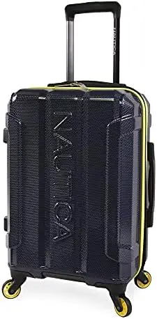 

Жесткий чемодан для спиннера, легкий, темно-синий/желтый, 21 дюйм