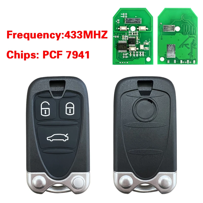 

CN092005 Aftermarket Smart Key Remote для Alfa Romeo 159 автомобиль Brera Spider 71740257 434MHz PCF7941 HITAG ID46 Promixity Smart Card