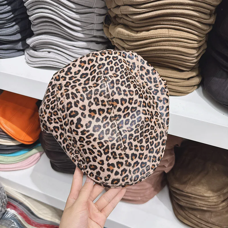 Шляпы Advance из искусственной кожи с леопардовым принтом модный предмет