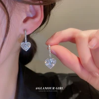 miqiao new earrings set auger love south korean fashion stud earrings small new contracted joker ins wind earrings of women