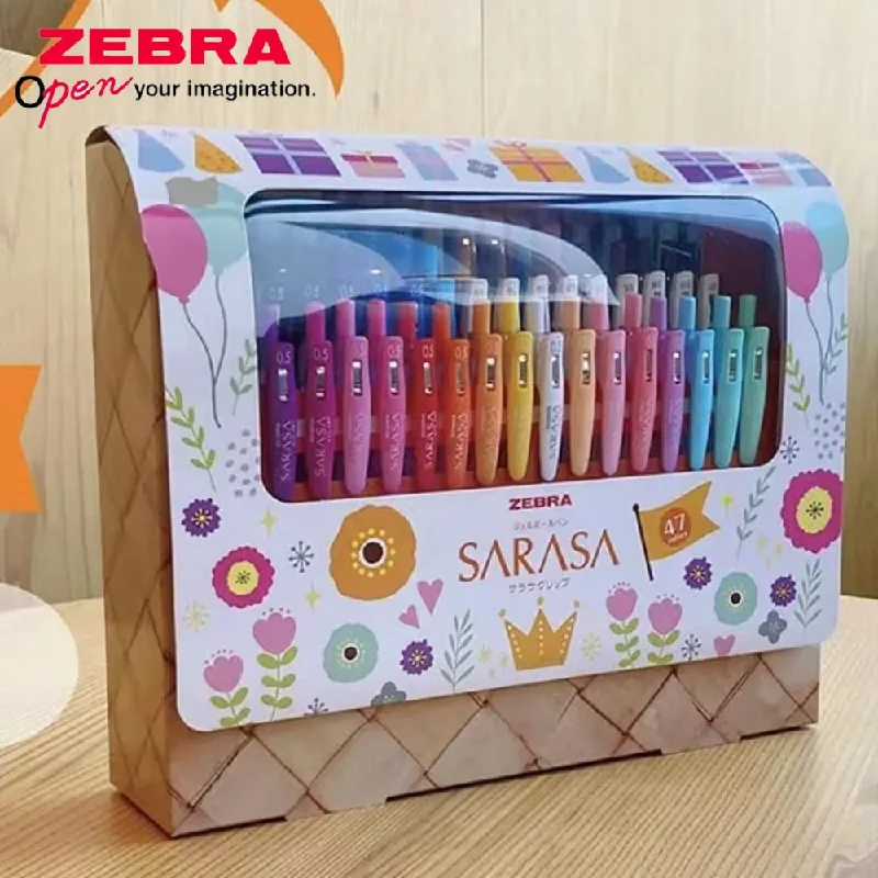 

47pcs/set Zebra 20th Anniversary Limited Edition Color Gel Pen Press Ballpoint Pen Collection Gift Box Japanese Stationery