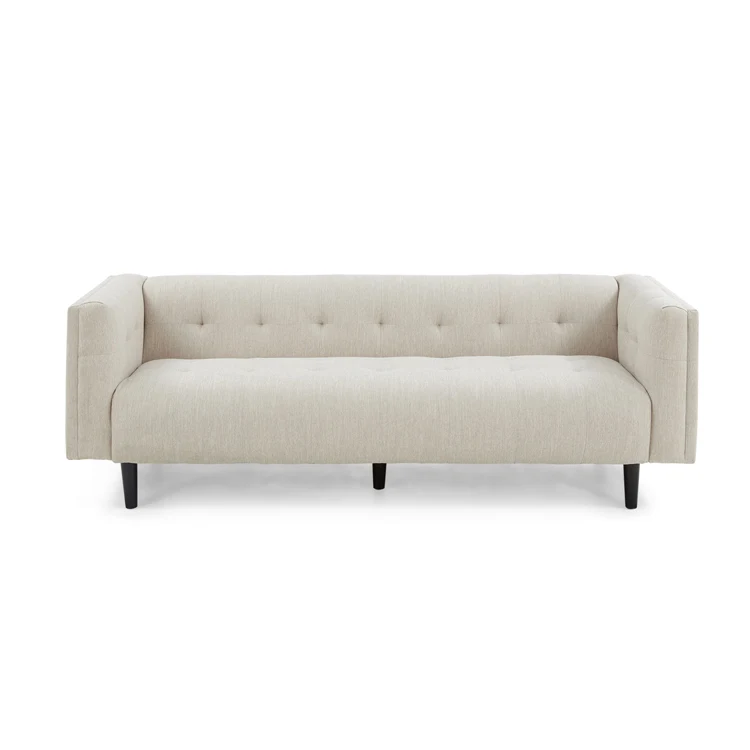 

Mid-Century Modern Fabric Upholstered Tufted 3 Seater Sofa