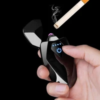 usb special shaped lighter curved male mechanical lighter rechargeable double curved lighter male usb rechargeable lighter