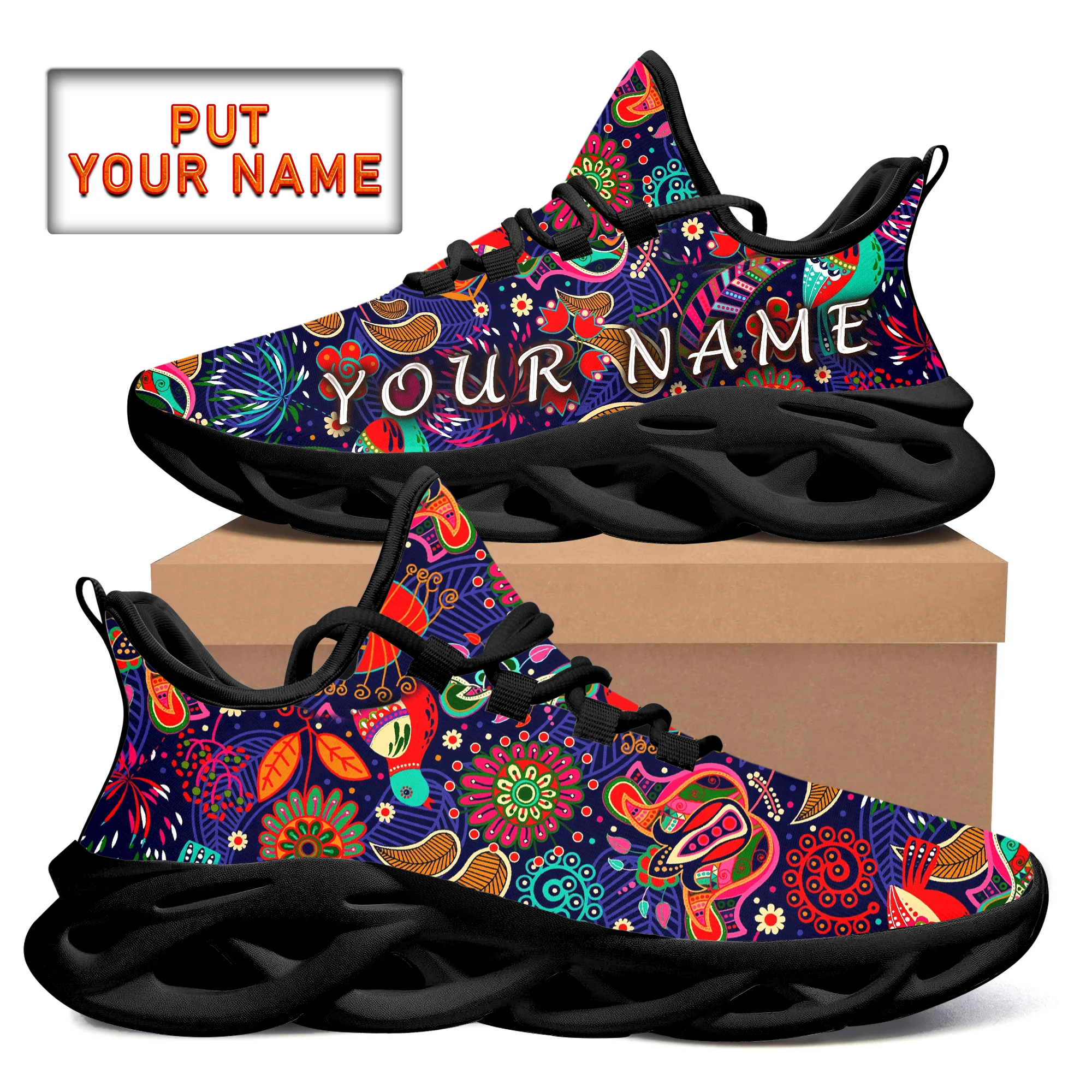 

Women and Men Hana Print Sneakers Breathable Running Shoes Outdoor Sport Comfortable Casual Couples Gym Shoes Zapatos De Mujer