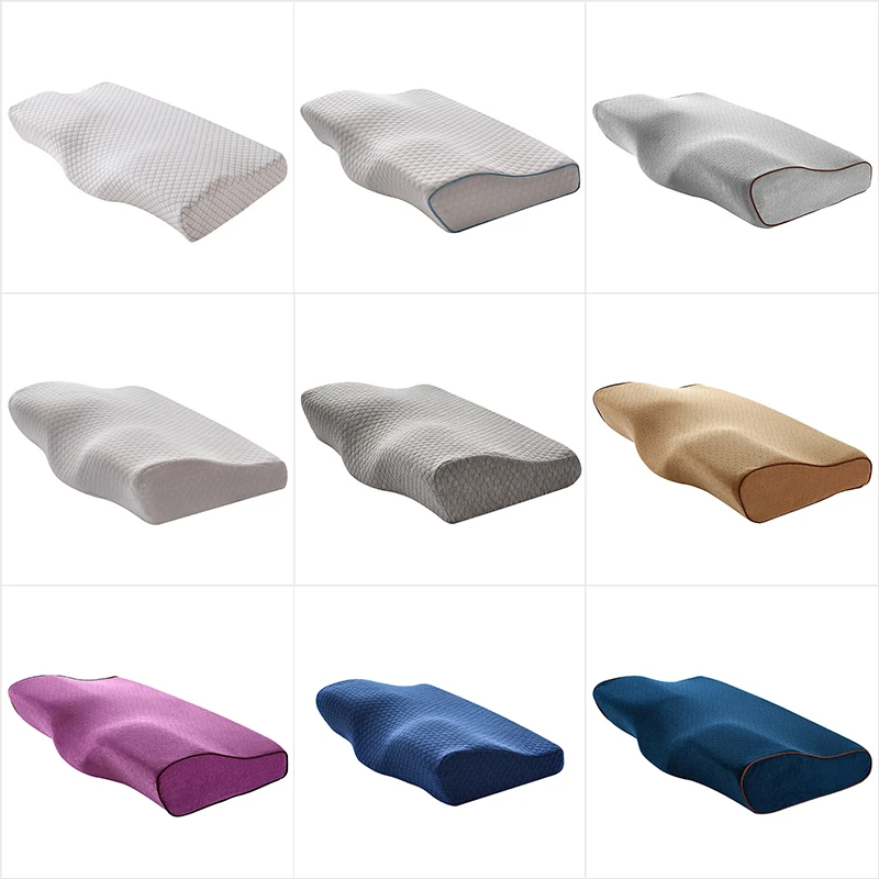 Orthopedic Pillow Memory Foam Pillow Slow Rebound Neck Pillow Ergonomic Pillow Butterfly Shaped Relax The Cervical For Adult images - 6
