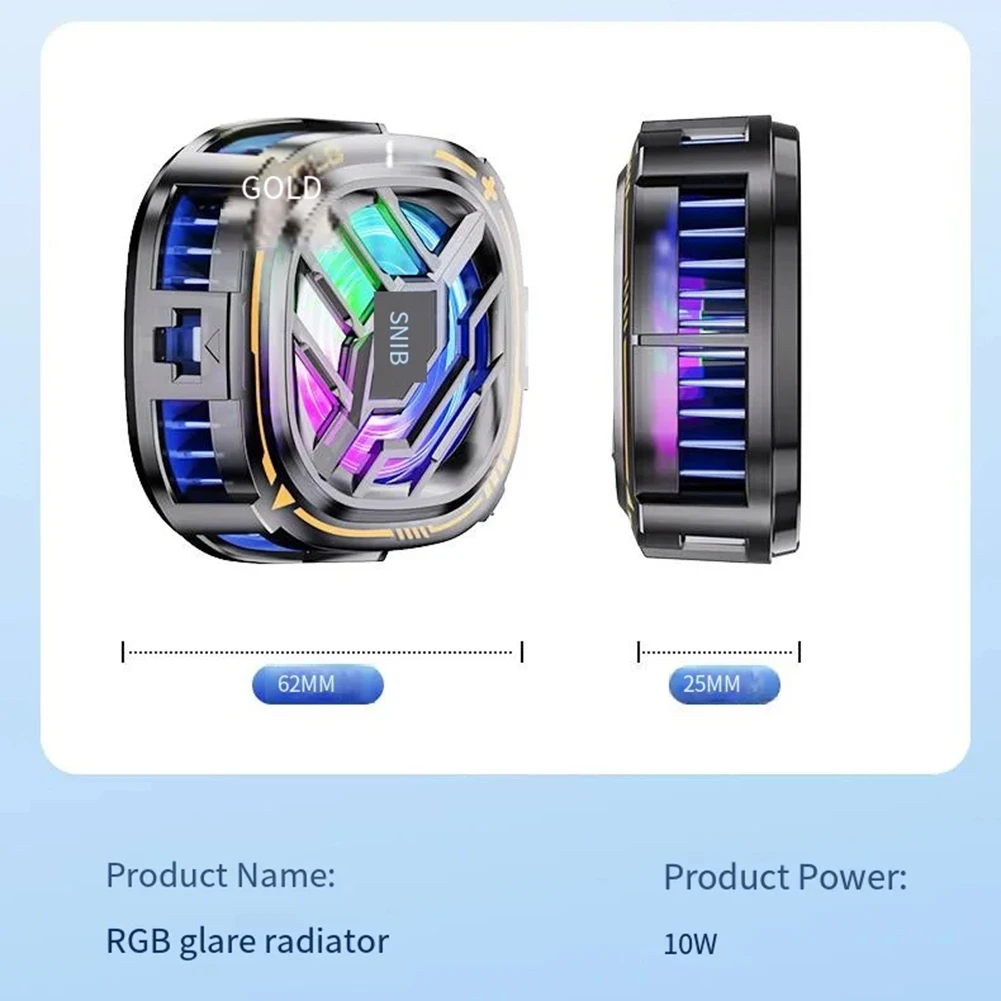 Трехскоростной Регулируемый Магнитный Кулер Для Телефона RGB Светодиодный