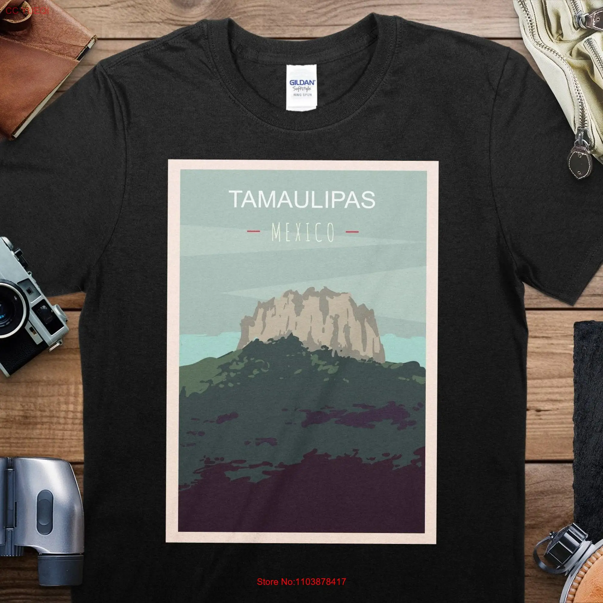Tamaulipas Мексики футболка путешествия длинные или Короткие рукава