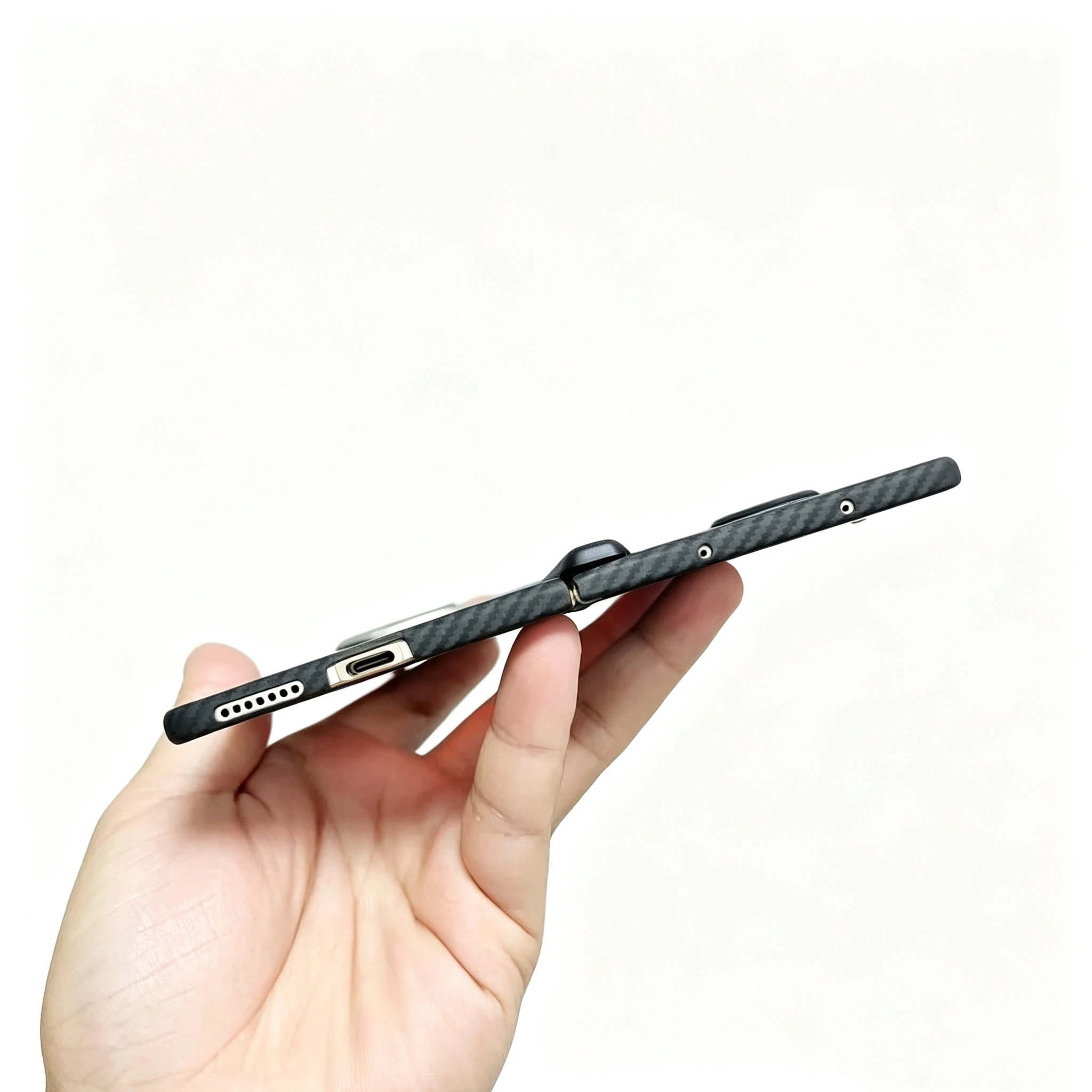 Фото Ультратонкий чехол For Honor Magic V6 V5 с магнитной фиксацией Magsafe для Huawei Mate X7 X6 X5 X3 Pura X Max, чехол из арамидного углеродного волокна №3