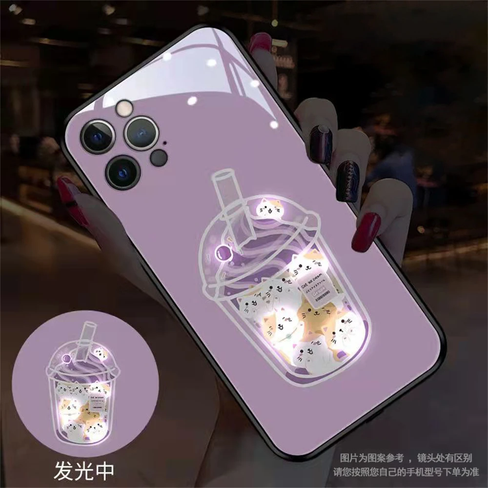 Чехол со светодиодной подсветкой для Samsung Galaxy S24 S23 S21 S22 Ultra Plus Note 10 20