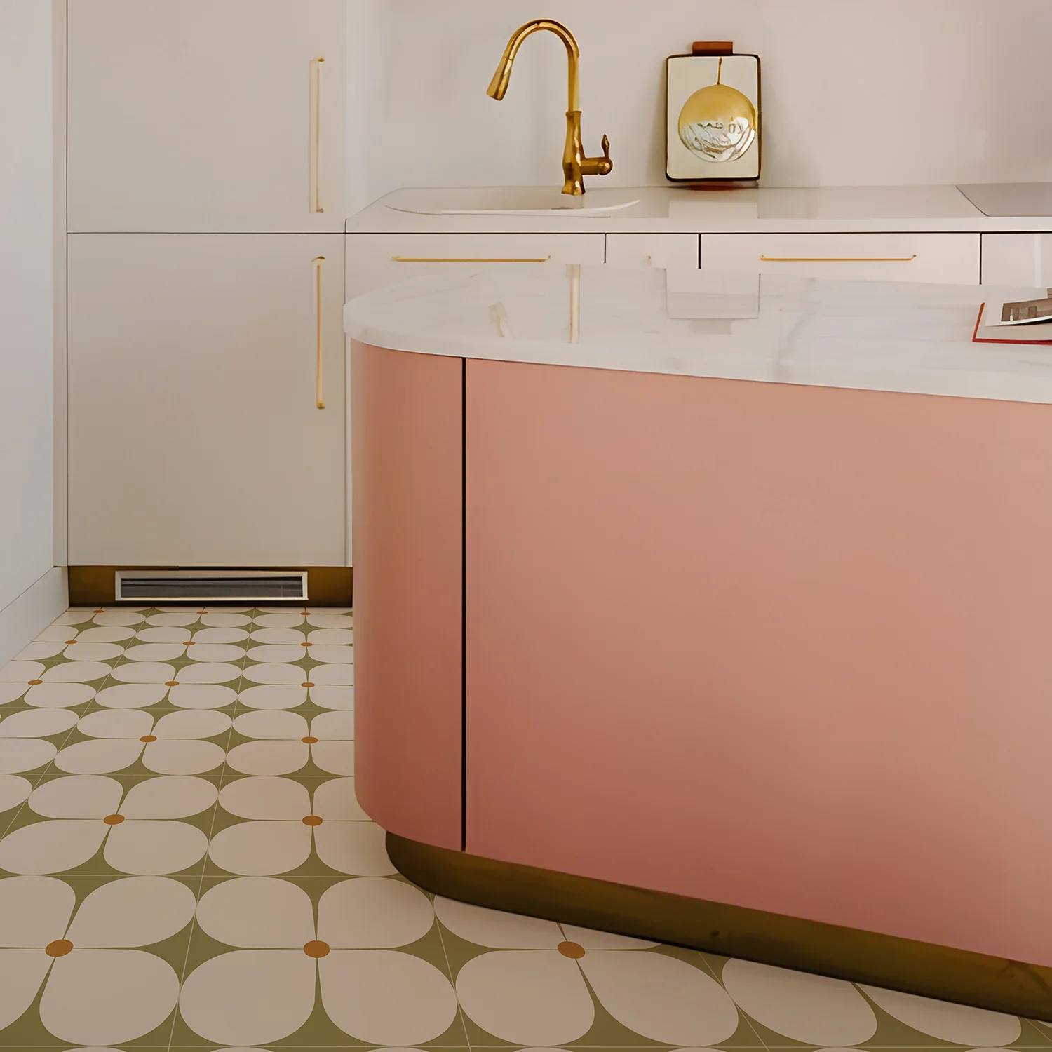 Наклейки на пол 6 листов водостойкие для кухни