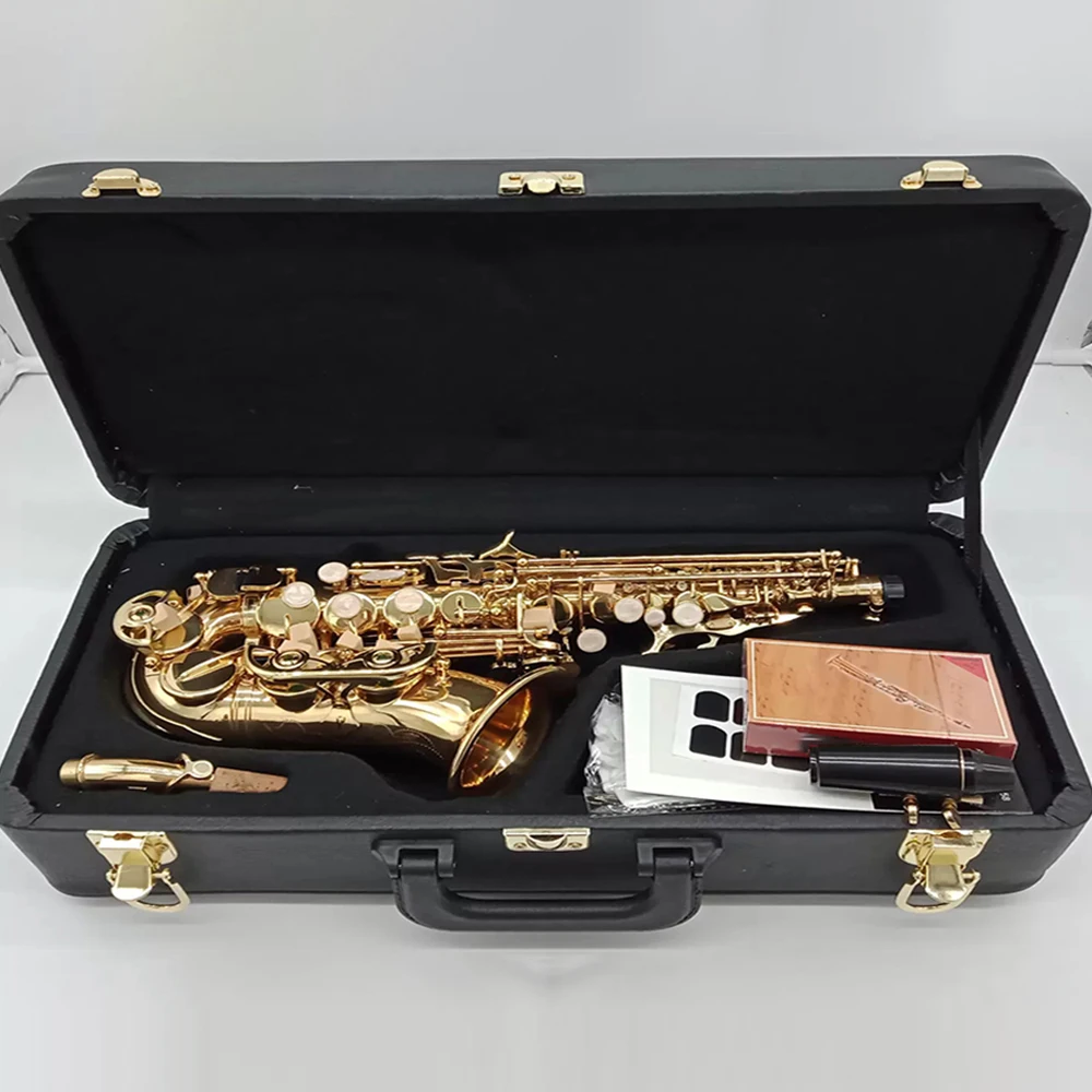 

Original WO20 structure model Bb professional curved soprano saxophone brass gold-plated professional-grade tone brand new SAX