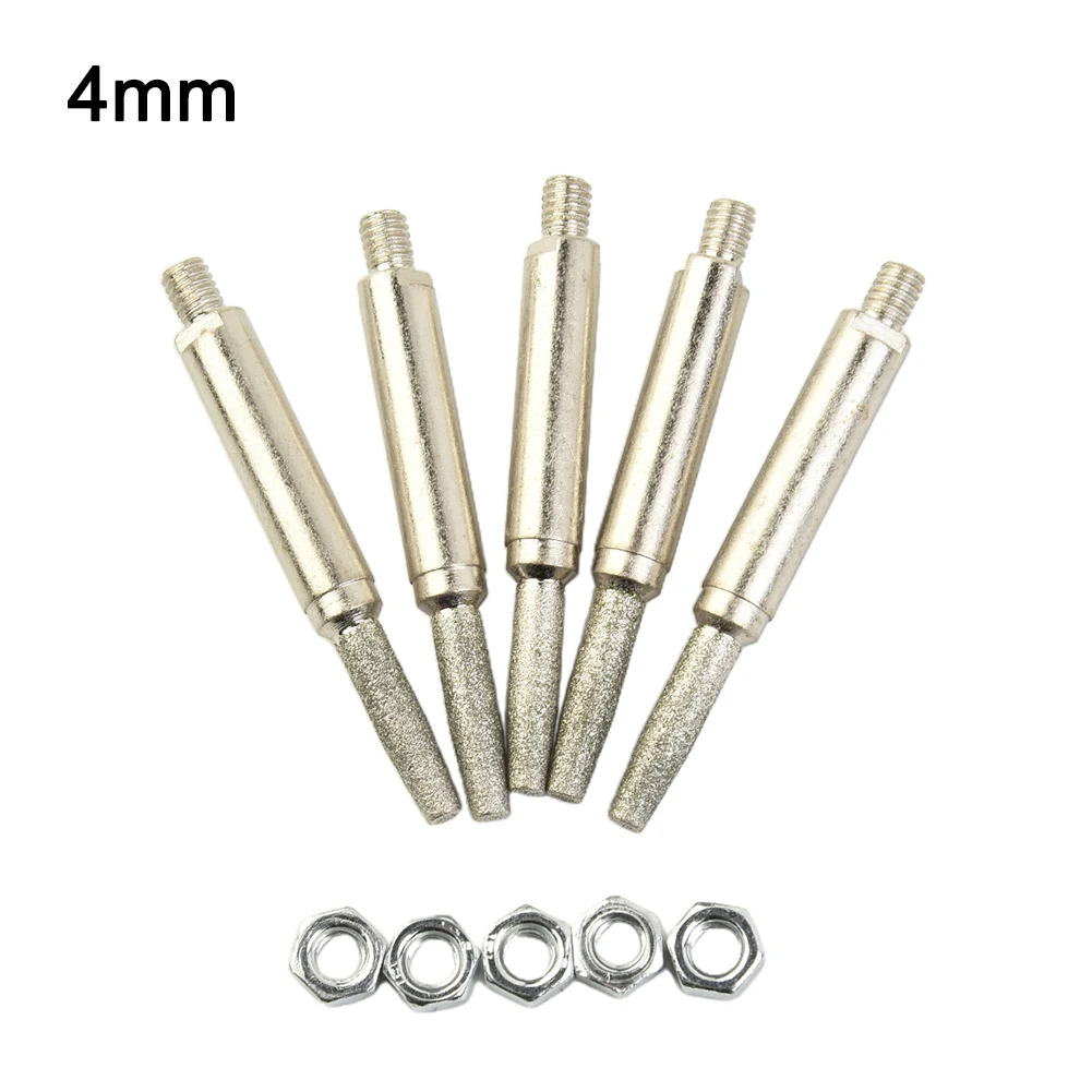 

5Pcs 4mm Carbide Cutter Carbide Burrs For Hand Crank Chain Saw Sharpener Chainsaw Chain Sharpening Jig Hand Tools