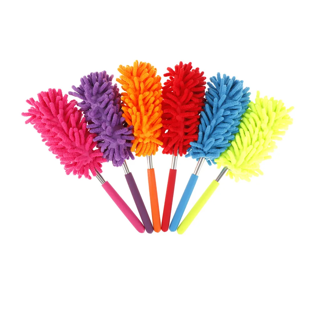 Adjustable Stretch Extend Microfiber Dust Shan Feather Duster Household Dusting Brush Car Office Cleaning Kitchen Tools