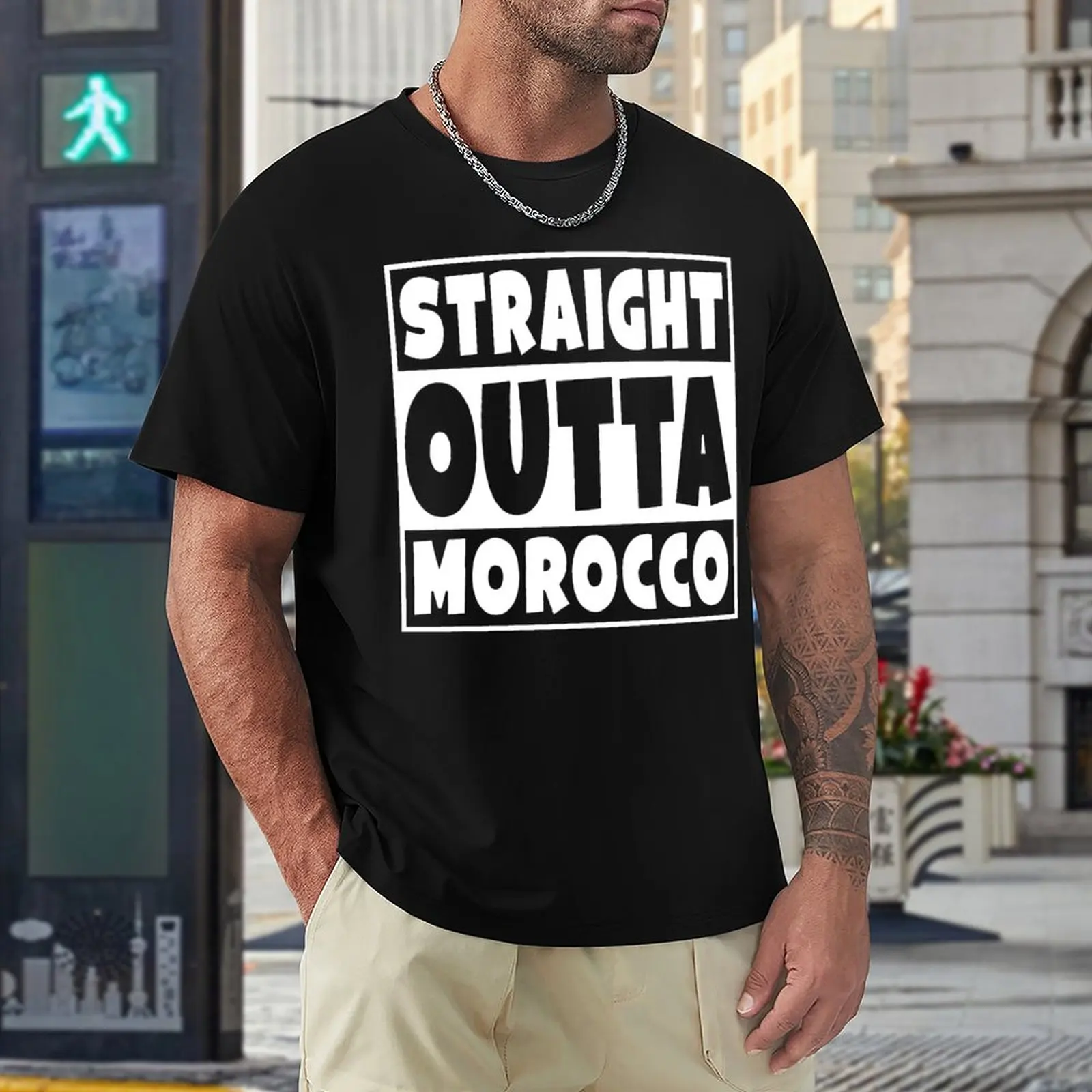 

Straight Outta Morocco Morocco G Casual Graphic Tees High Grade Travel Eur Size