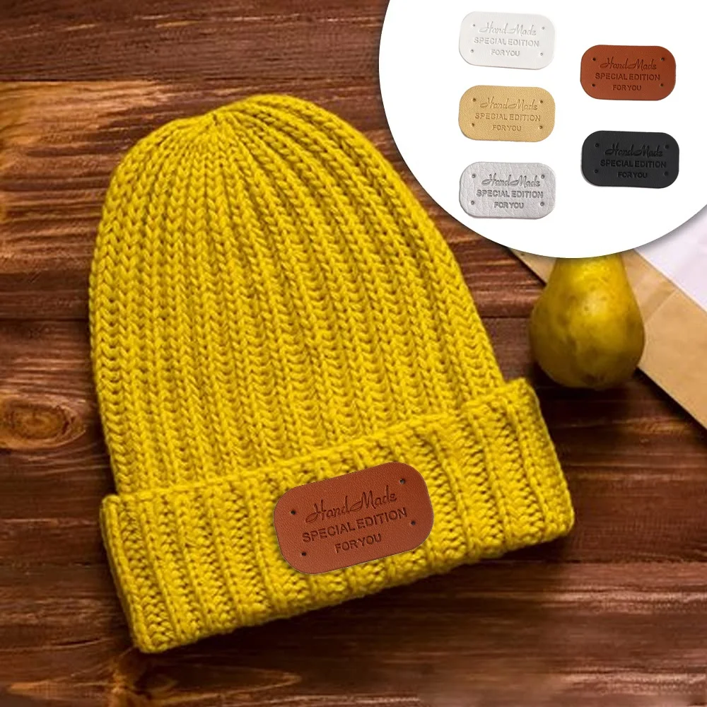 100 шт. бирки из искусственной кожи для одежды подарок ручной работы этикетки