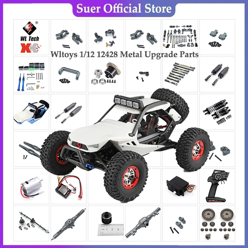 WLtoys-Kit De Varilla Amarre Diferencial Para Coche Escalada A Control Remoto Piezas Mejora Metal адаптер Neumáticos 12429