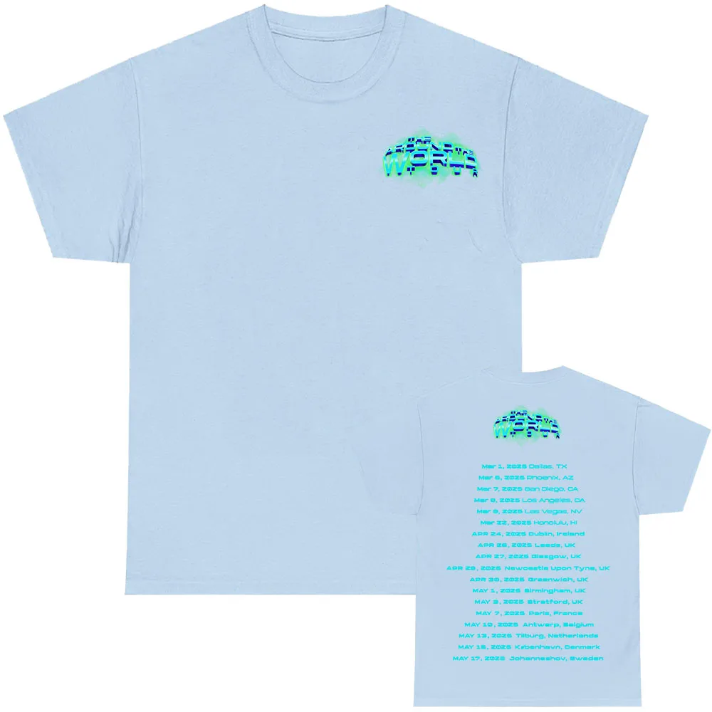 Футболка The Around World 2025 футболки с принтом Эрика Белллера и певицы летняя хлопковая