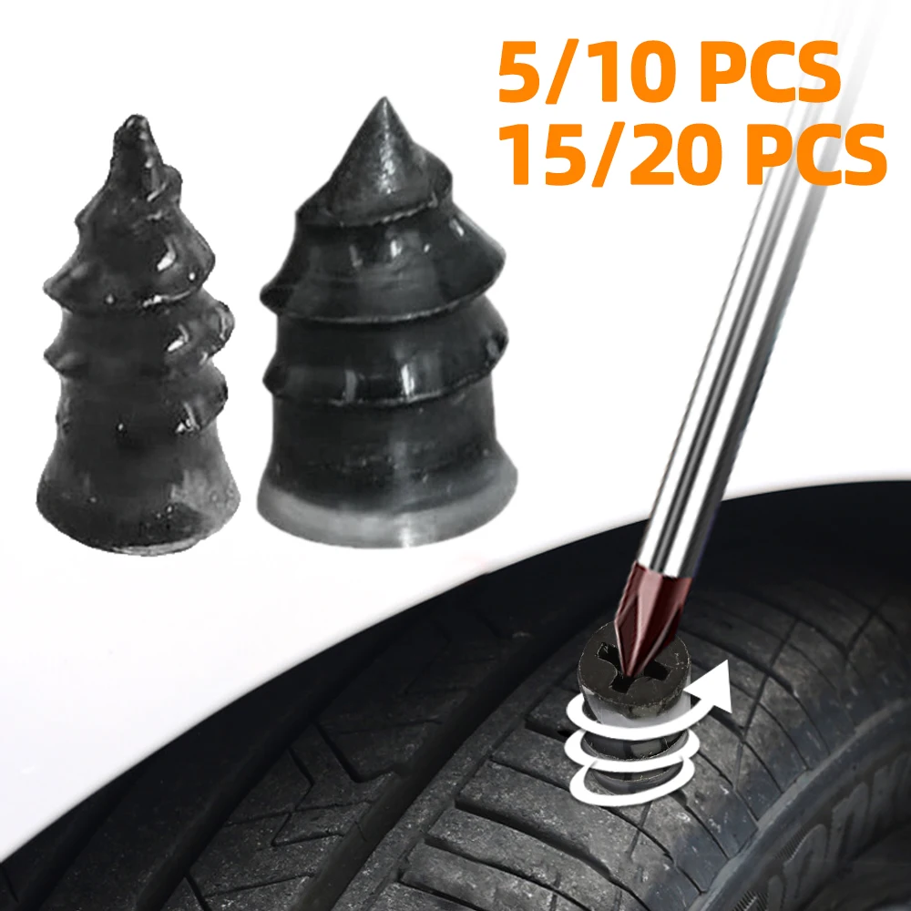 

Vacuum Tyre Repair Nail Kit for Motorcycle Car Scooter Rubber Tubeless Tire Repair Tool Set Glue Free Repair Tire Film Nail