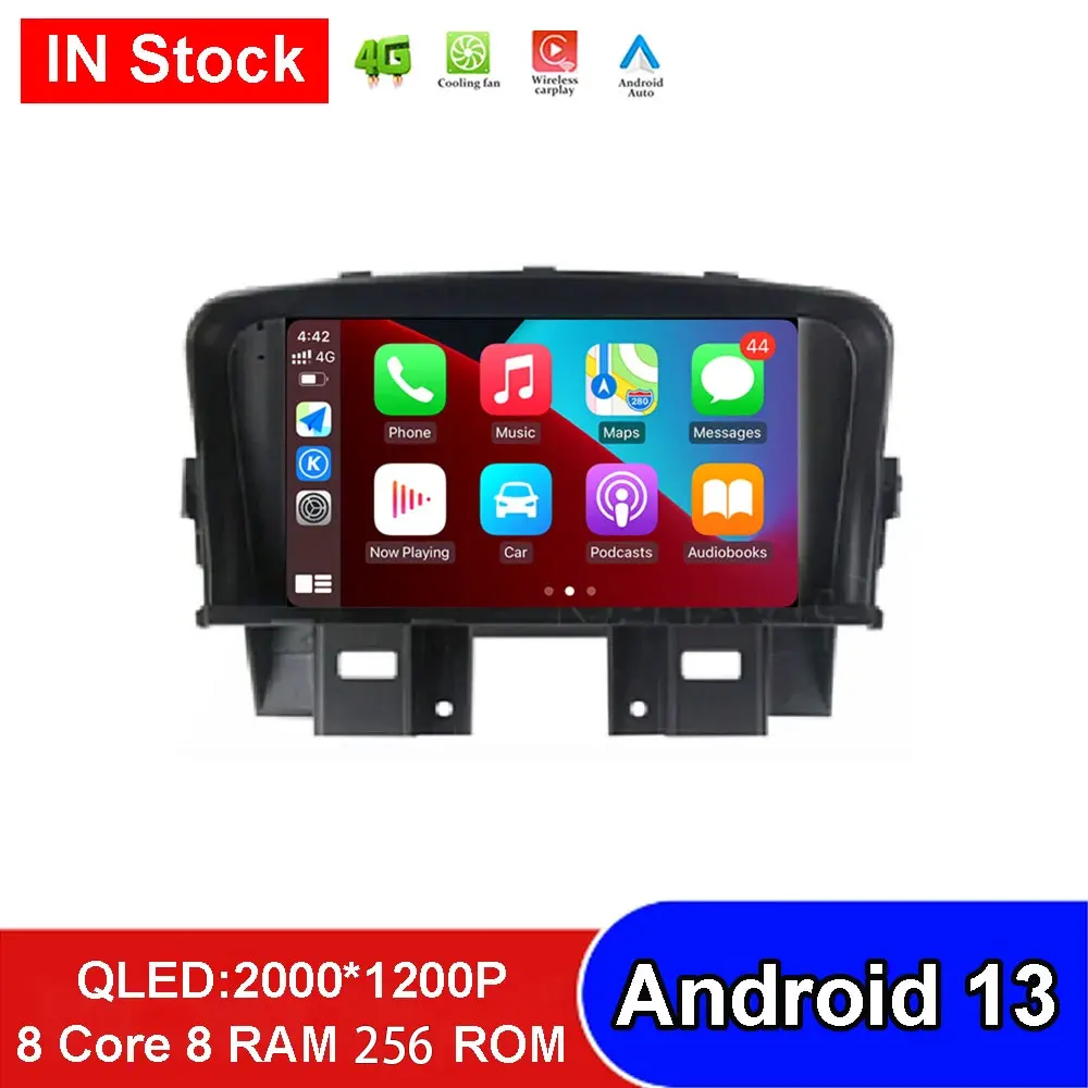 

Автомагнитола 7 дюймов с сенсорным экраном для Chevrolet Cruze 2008-2014, 4G, Wi-Fi, FM + AM, Android 13, автомобильный видеоплеер с GPS-навигацией